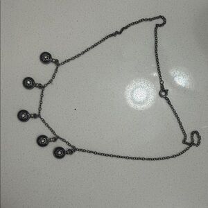 Silver Chain Necklace with Charms